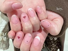 キー(key.)/持ち込みバレンタインネイル
