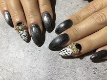 燈乃工房 三重鈴鹿本店(あかりのこうぼう)/ツイード×マグネットネイル