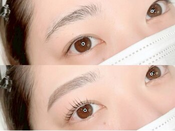 ホワイトアイ 平塚(WHITE EYE)の写真/【次世代まつ毛パーマ《ラッシュリフト》×美眉アイブロウスタイリング】目元に合わせたデザインで印象UP♪