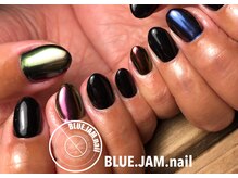 ブルージャムネイル(BLUE.JAM.nail)/カラフルミラーネイル YUKIKO