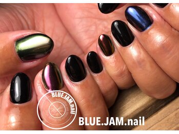 ブルージャムネイル(BLUE.JAM.nail)/カラフルミラーネイル YUKIKO