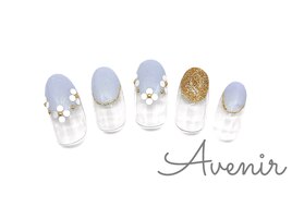 丸フレンチフラワーネイル