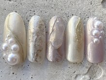 フリークネイル(FREAK Nail)/連なりパールブライダル ¥12000