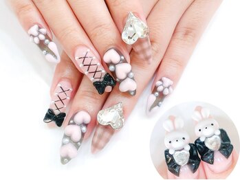ネイルコレクション ピンク(Nail Collection Pink)/ジェルアート放題☆3Dうさぎ