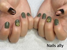 ネイルズアリー 立川店(Nails ally)/メタルパーツ×ギャラクシー×冬
