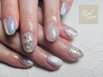 ネイルセッション(nail session)/ブルーのオーロラマグネット