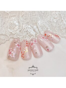 ピオニーネイル(peony nail)/河津桜 さくらマグ