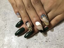 燈乃工房 三重鈴鹿本店(あかりのこうぼう)/ヒョウ柄ニュアンスネイル