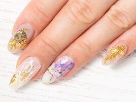 メタリック×ニュアンスネイル