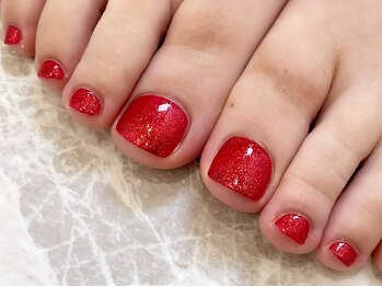 レディグリッター(Lady glitter)/赤ラメフット