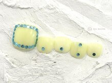 ネイルメゾン 池袋店(NAIL MAISON)/イエローブルーホロ￥9000