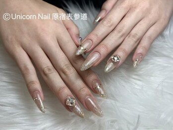 ユニコーンネイル 原宿表参道(unicorn nail)/チップ長さだしお持ちデザイン