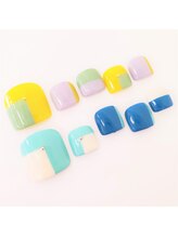 ネイルサロン クイール 小山店(NAIL SALON QUILL)/ワンカラー＋ブロッキングネイル