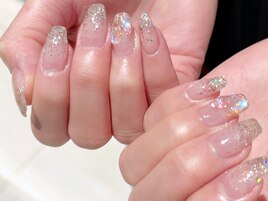 涼しげアイスストーンネイル☆