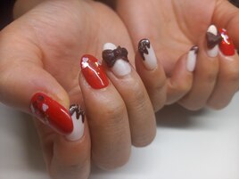 バレンタインネイル/ハートホロ