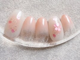 くすみピンクのさくらヴェール
