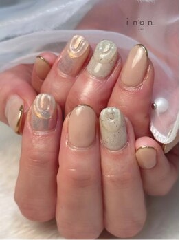 イノン ネイル(inon nail)の写真/オトナなシンプルデザインはお任せください★お客様の雰囲気に合うような上品なデザインに仕上げます♪