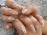 8月推し☆【HANDnail】うねうねタンフルネイル♪透明キラキラ♪｜￥7980
