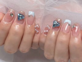 リボンネイル/ショートネイル