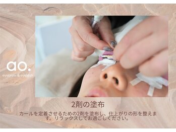 アオフクオカ(ao. Fukuoka)/～2剤の塗布～