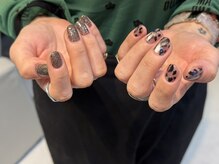 えむねいる(m.nail)/グレー／レオパード/ラメ
