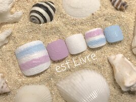 ボーダーパイル風フット