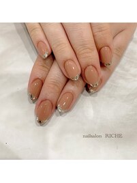 ガラスフレンチネイル！