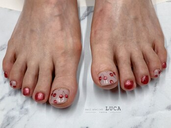 ネイルアトリエルカ(nail atelier LUCA)/M-215 大人上品さくらんぼネイル