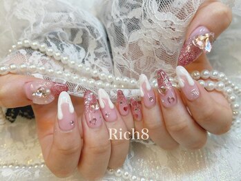 ネイルアンドまつげエクステ リッチエイト 原宿店(Rich8)/スカルプ☆バレンタインネイル