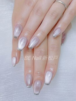 ビーネイル 新松戸(BE NAIL)/可愛いマグネットミラーフレンチ