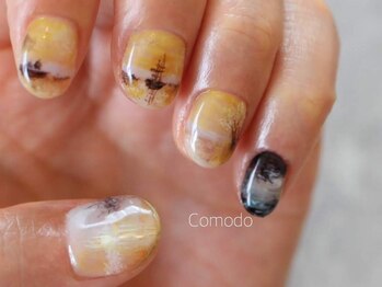 ネイル アトリエ コモード(nail atelier Comodo)/絵画ネイル[ウィリアムターナー]