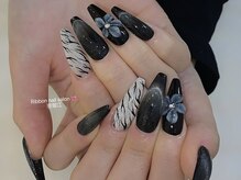 リボン(RIBBON)/【黒ラメフラワー】