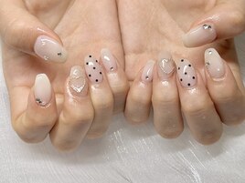 ドット×ハートチェーン★