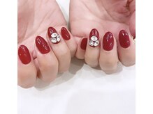 ハーティーネイル hearty nail 溝の口店/ワンカラー×Ｖカット