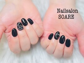 巳年ネイル［ショートネイル】