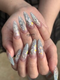 埋め込みアート×ロングスカルプ