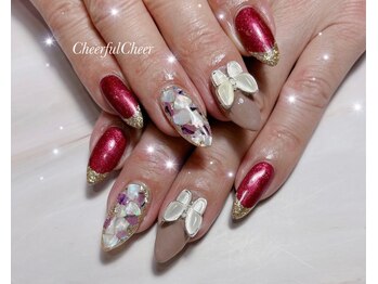 チアフルチア バイ リッチネイル(CheerfulCheer by Ricci nail)/バタフライネイルパーツ付