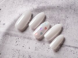 パステルハートホロネイル