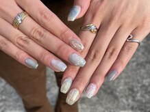 サクノネイル(SAKUNONAIL)/ブルーニュアンスネイル