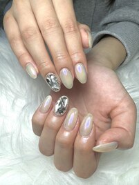 冬のオーロラネイル