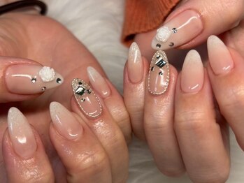 フィールネイル 天神橋店(feel nail)の写真/【定額ワンホンネイル¥8800】月ごとに変わるトレンドの韓国ワンホンデザイン☆パーツやカラーも豊富で人気!