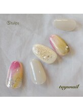 たゆ ネイル(たゆnail)/チューリップネイル☆お花ネイル