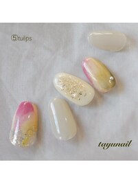 チューリップネイル☆お花ネイル