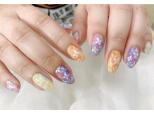 08ネイル(08 nail＆school)/紫陽花ネイル☆