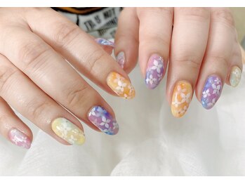 08ネイル(08 nail&school)/紫陽花ネイル☆