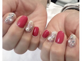 キラキラ×チェリーピンク