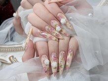 Eli Nails 新宿【エリネイルズ】《長さだし専門店/つけ放題/持ち込み/スカルプ》/バラネイル、可愛い