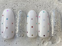 フリークネイル(FREAK Nail)/シンプルドットラメ ¥8500