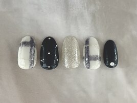 定額￥９０００　チェックネイル