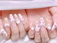 エムズ ネイルサロン(M2)/フレンチローズレースネイル